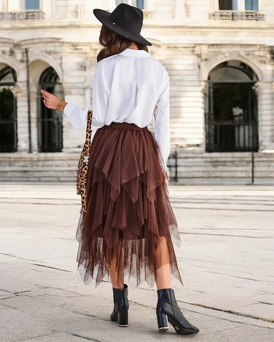 Jupe midi à deux couches pour femmes de Royalfashion