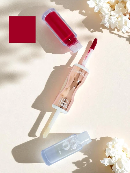 Rouge à lèvres et gloss transparent 2-en-1 Russian Red