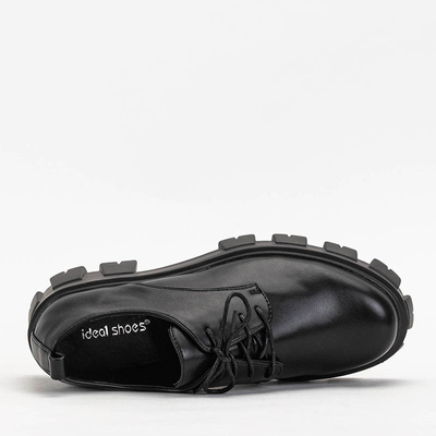 Demi-pointes noires à lacets pour femme Pasimoa - Chaussures