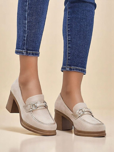 Mocassins à talon bloc pour femmes Royalfashion Apareus