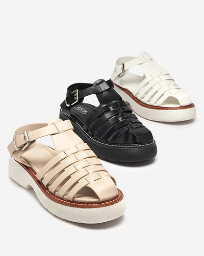 Sandale femme beige sur semelle massive Leteris - Footwear