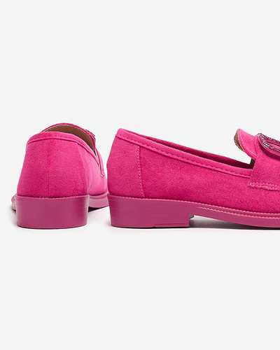 Fuchsia mocassins pour femmes avec décoration Fogras- Footwear