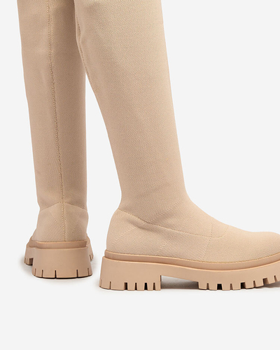 Royalfashion Beige Bottines à enfiler Radgitas