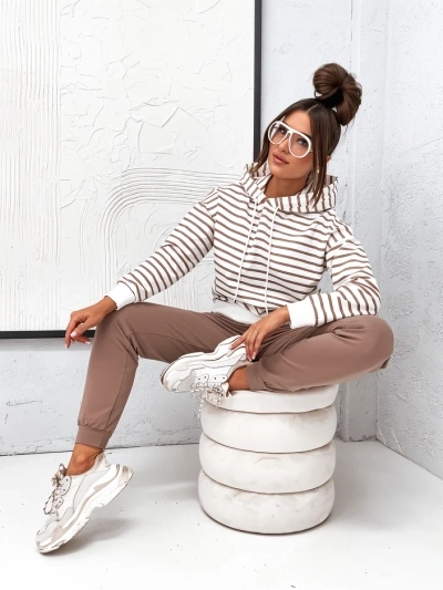 Ensemble de survêtement rayé Royalfashion pour femmes