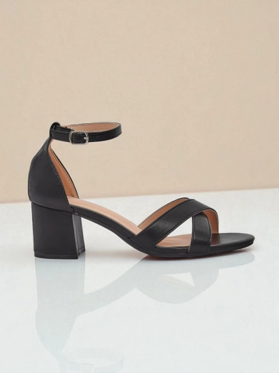 Sandales à talons blocs Royalfashion pour femmes Eleganza Strap