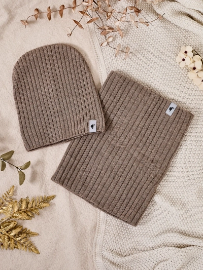 Royalfashion Ensemble d'hiver universel - bonnet avec snood