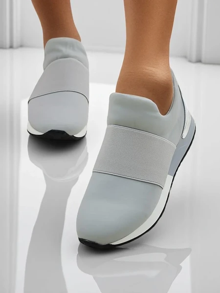 Sneakers pour femmes Selene Grigio semelle plate gris tourterelle style tendance