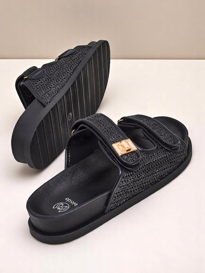 Mules Femme Royalfashion avec Design Tressé Delibeli
