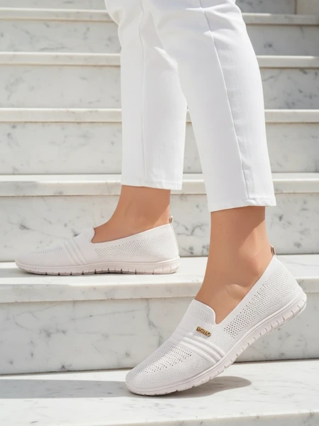 Chaussures pour femmes Ariadne en tissu de couleur crème