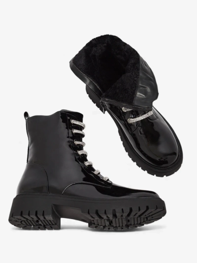 Bottines vernies à lacets pour femmes Velmini