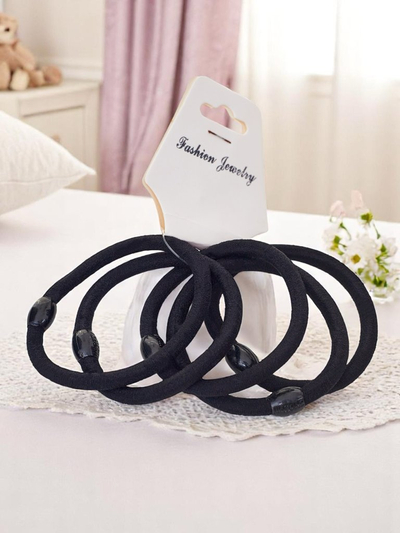 Royalfashion Lot de 5 élastiques noirs Nerov