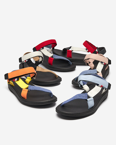 Sandales en tissu bleu pour femme Ojo- Footwear