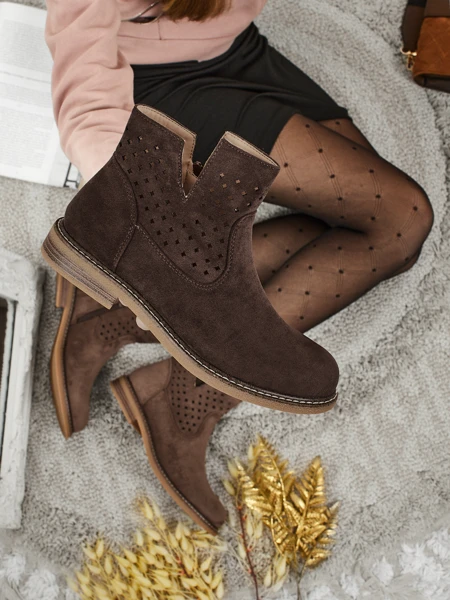 Bottines pour femmes en cuir naturel Rito