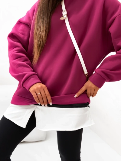 Sweatshirt en coton pour femmes Royalfashion avec bas amovible