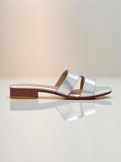 Royalfashion Sandales plates pour femmes SilverEase