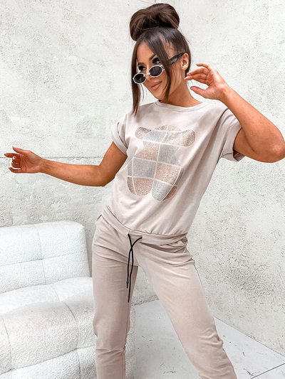 Royalfashion Ensemble pour femmes avec zircons