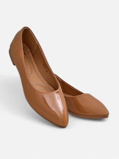 Royalfashion Chaussures ballerines en cuir verni pour femmes Aramiese
