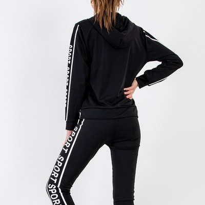 Ensemble de sport noir avec inscriptions blanches - Vêtements