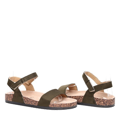 Zielone sandałki- Obuwie