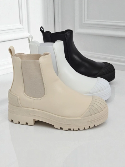 Bottines plateforme en cuir écologique Amber Veil