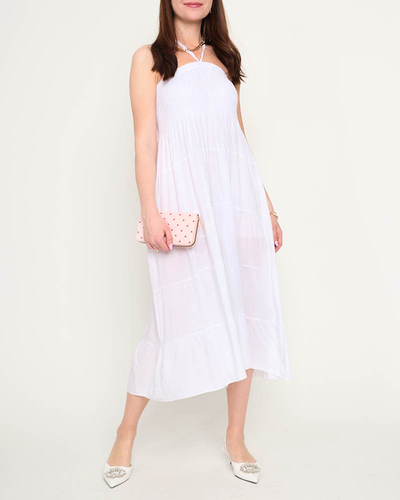 Robe midi GRANDE TAILLE blanche - Vêtements