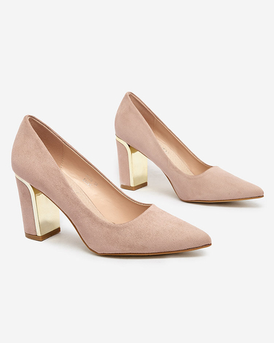 Royalfashion Beige Escarpins en cuir éco-daim pour femme Afrogosa
