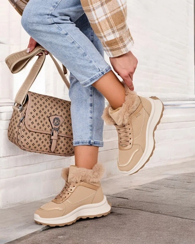 Royalfashion Baskets chauffantes pour femme avec fourrure Mofell