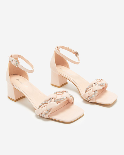 OUTLET Sandales femme beige et rose sur le poteau Marienka - Footwear