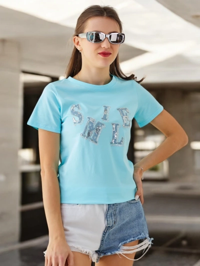 Blouse en coton Royalfashion pour femmes avec l'inscription