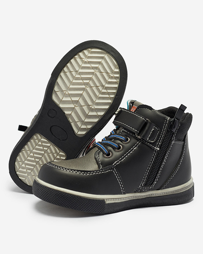 Bottes noires pour garçons Wiasio- Footwear