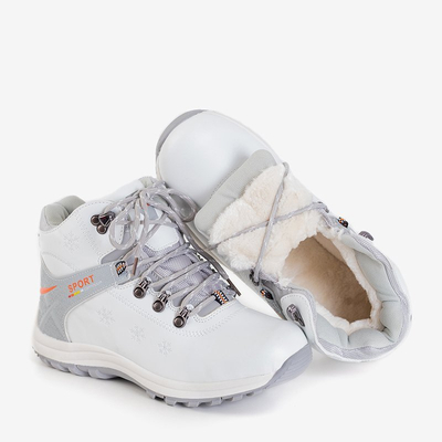 OUTLET Bottes de neige isolées blanches pour femmes avec décorations Aliza - Chaussures