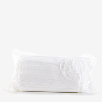 Masque de protection 3 couches blanc 50 pcs - Masques