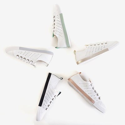 Baskets blanches pour femmes avec insert Kowen gris - Footwear