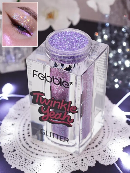 Paillettes violettes scintillantes pour le visage et le corps
