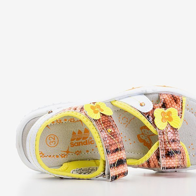 Sandales enfant Jamie orange et jaune - Chaussures