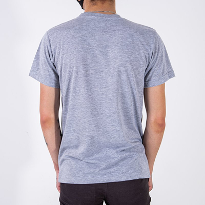 T-shirt homme en coton gris avec imprimé - Vêtements