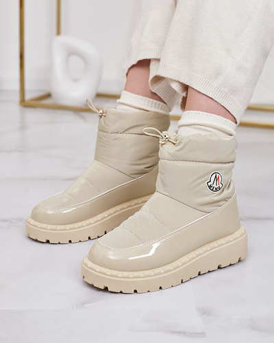 Royalfashion Bottes de neige à enfiler pour femme de couleur marron clair Ireda