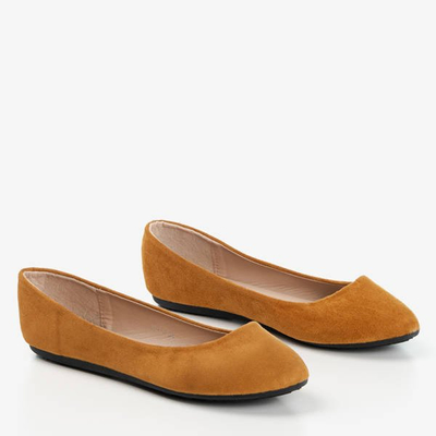 Ballerines Marius en éco-suède marron - Chaussures