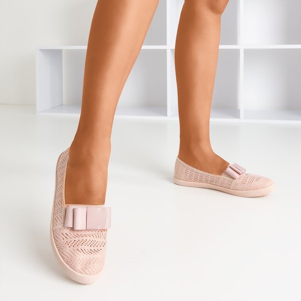 OUTLET Baskets roses ajourées avec nœud Nadin - Footwear