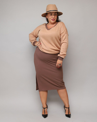 Royalfashion Ensemble décontracté pour femme en marron