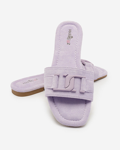 OUTLET Royalfashion Tongs femme violettes avec boucle Rydr