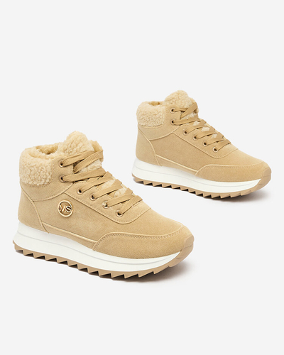 Royalfashion Chaussures de sport isolées pour femme en marron clair Cerrto