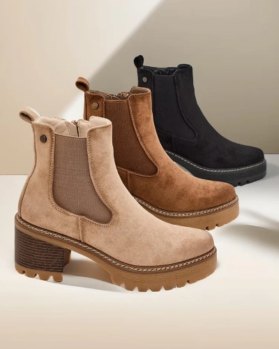 Bottines pour femmes en éco-suède Royalfashion sur une dernière Segori