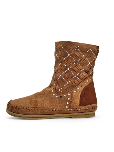 Bottines pour femmes Royalfashion avec un petit talon et des clous Style indien