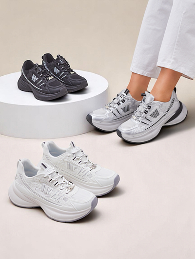 Royalfashion Baskets de sport pour femmes sur une semelle plus épaisse Roality