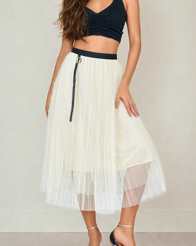 Royalfashion Jupe midi double épaisseur pour femme