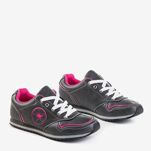 Chaussures de sport grises avec inserts roses Monti - Chaussures 1