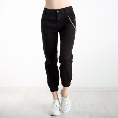 Pantalon cargo femme rouge avec chaîne - Pantalon 1