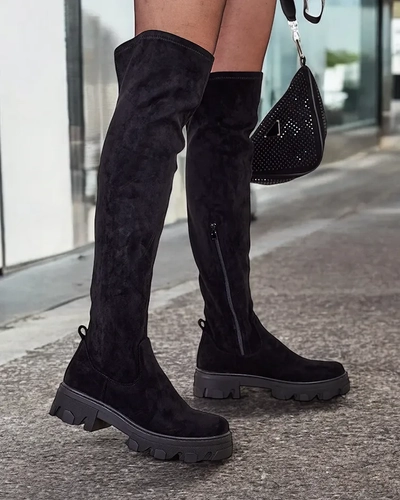 Bottes éco-daim pour femmes de Royalfashion Poseli