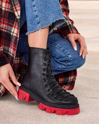 Royalfashion Bottes à lacets pour femmes Xorri
